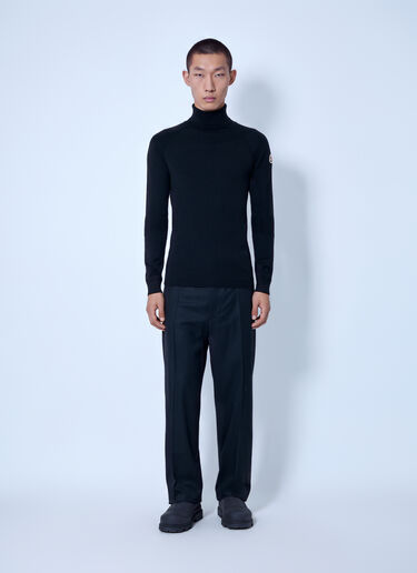 Moncler Grenoble Wool Blend Polo Neck Jumper Black mog0165018
