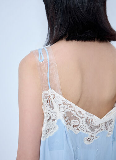 LN-CC® - Maison Margiela: Taped Slip Mini Dress - Light Blue Maison Margiela Taped Slip Mini Dress Light Blue mla0264052