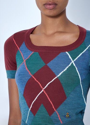 LN-CC® - Vivienne Westwood: Argyle Bodice Tee - Green Vivienne Westwood Argyle Bodice Tee Green vvw0265023