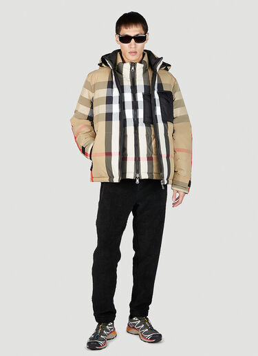 Burberry Signature Check Down Gilet Jacket Beige bur0151176