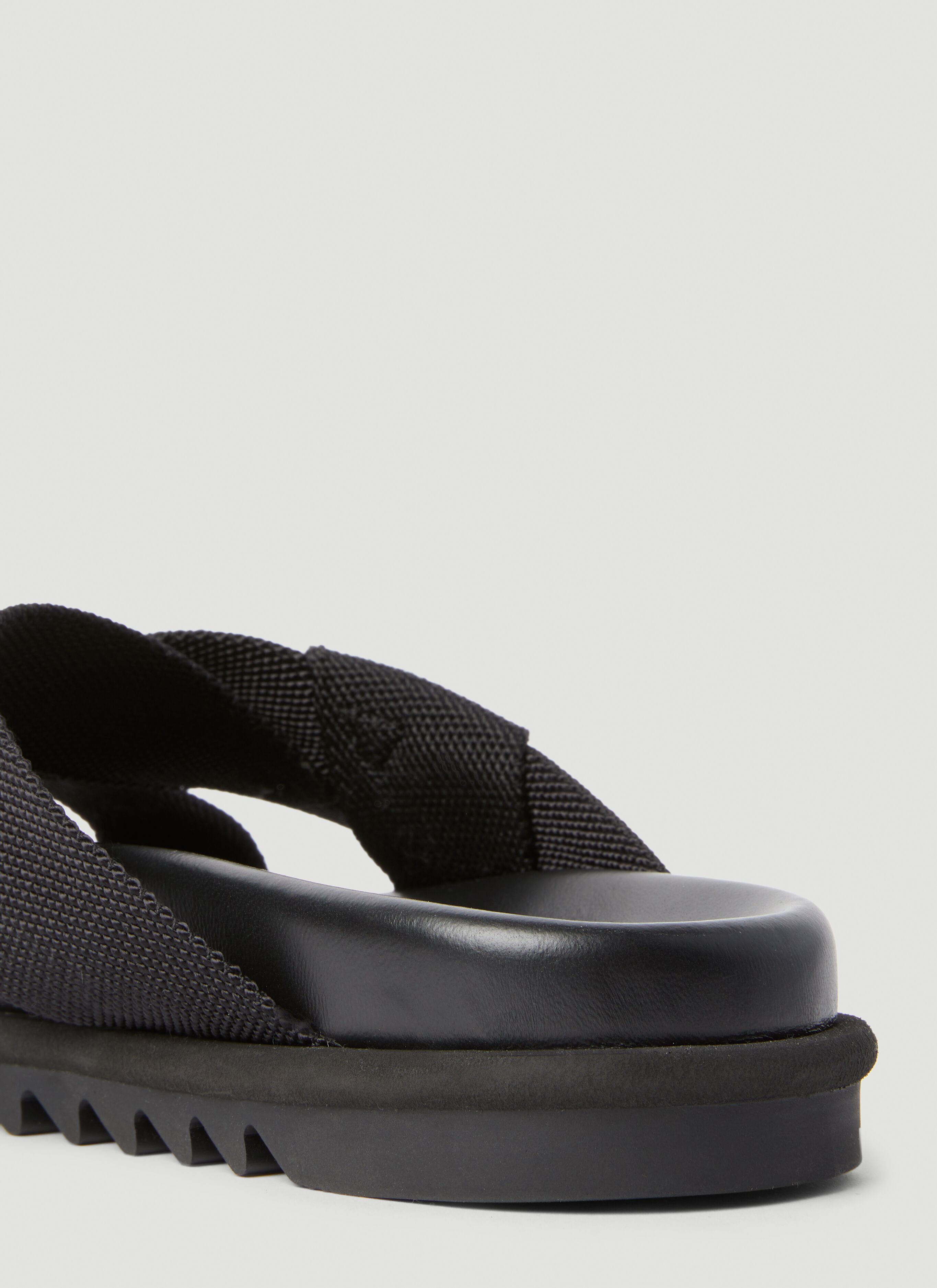 Dries Van Noten Men's' Knotted Slides in Black | LN-CC®