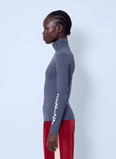 LN-CC® - Lacoste: Runway High Neck Printed Stretch T-shirt - Grey Lacoste Runway High Neck Printed Stretch T-shirt Grey lac0266003