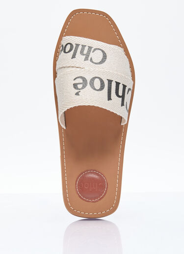 Chloé Woody Slides Beige chl0256014