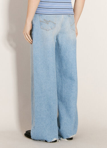 Martine Rose Extended Wide Leg Jeans Blue mtr0156007