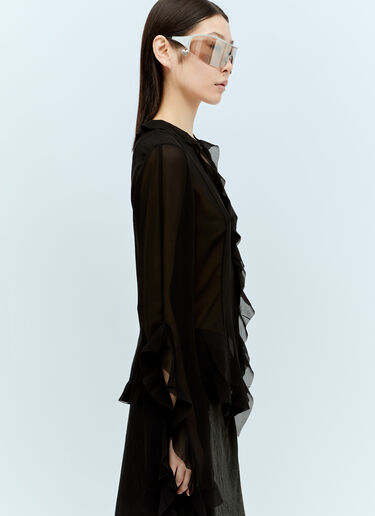 Acne Studios 러플 블라우스 블랙 acn0255009