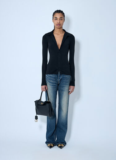 Balenciaga Button-Down Shirt Black bal0259009