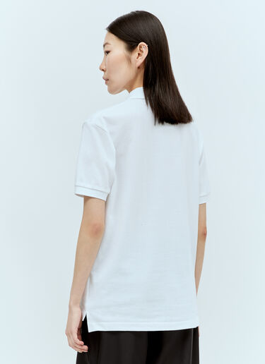 Comme Des Garçons PLAY Logo Patch Polo Shirt White cpl0356002