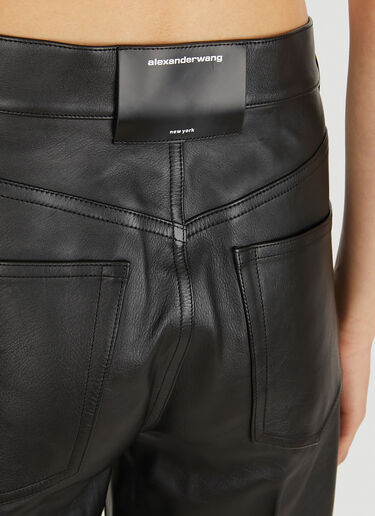 Alexander Wang Panelled Leather Pants Black awg0250009