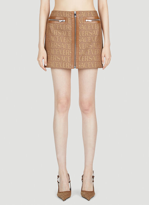 Versace Logo Mini Skirt Black vrs0249016