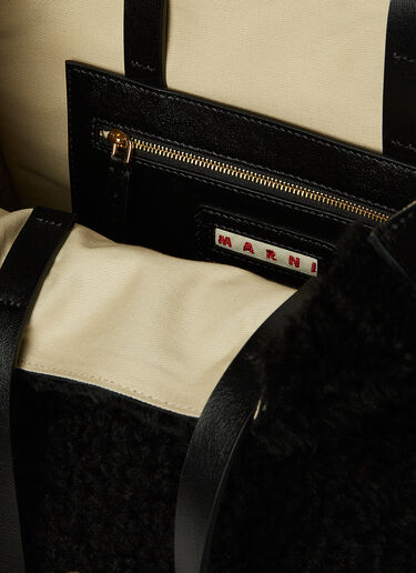 Marni North South Large Tote Bag Black mni0249049