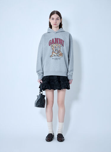 Duchesse Nylon Mini Frill Circle Skirt GANNI Duchesse Nylon Mini Frill Circle Skirt Black gan0263024