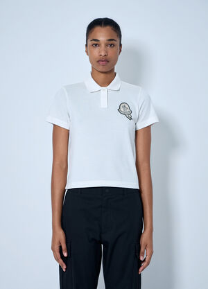 Moncler Embroidered Logo Polo Shirt Beige mon0265098