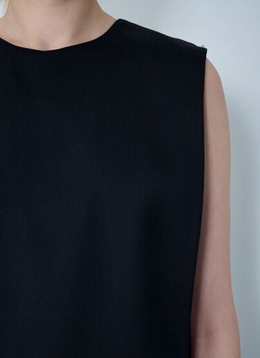 Sportmax Finnici Fringe Midi Dress Black spx0261004