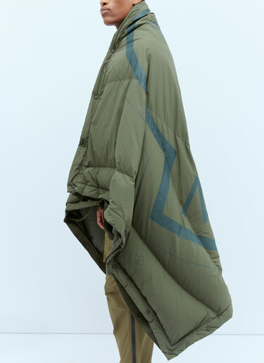 Moncler x Pharrell Williams キルティングロゴプリントブランケット  グリーン mpw0354005