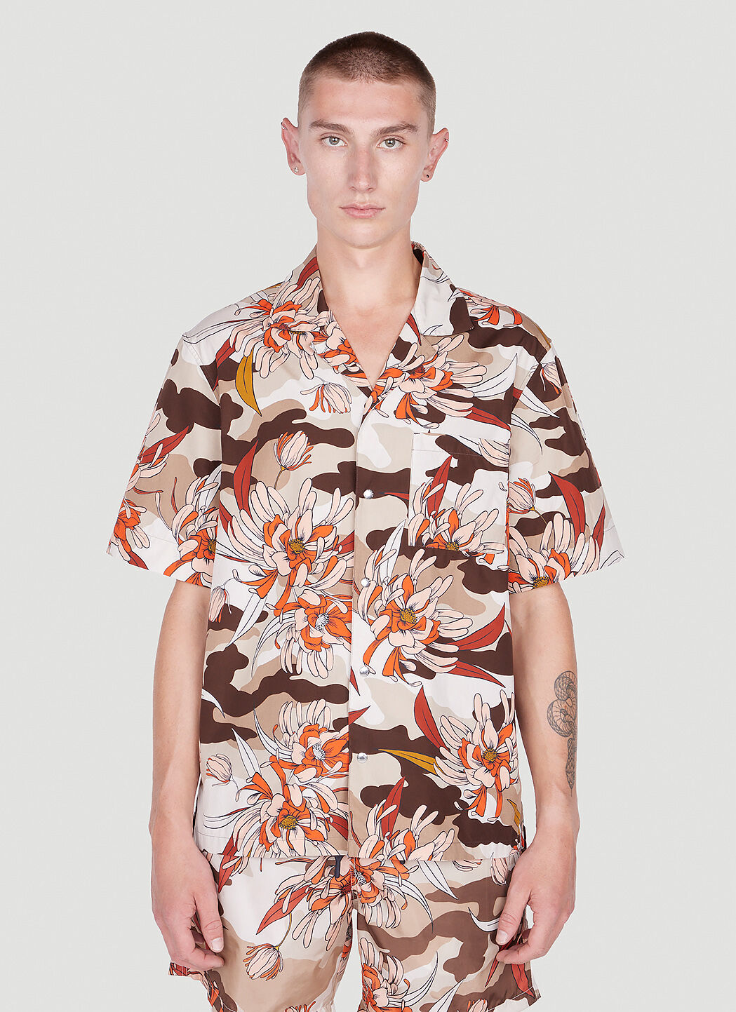 Moncler Floral Shirt in Beige LN CC