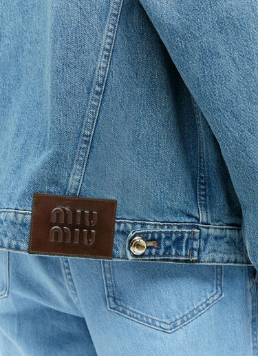 Miu Miu Washed Denim Jacket Blue miu0255016