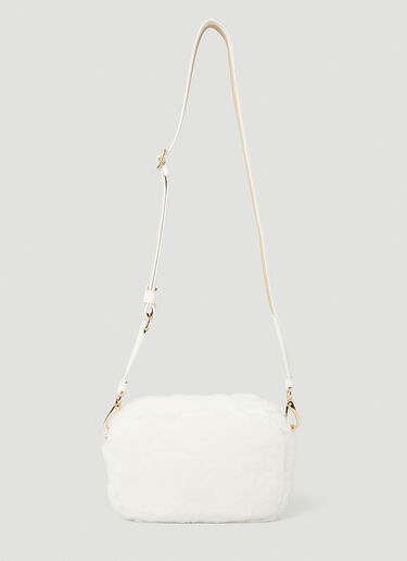 Prada Shearling Shoulder Bag White pra0251020