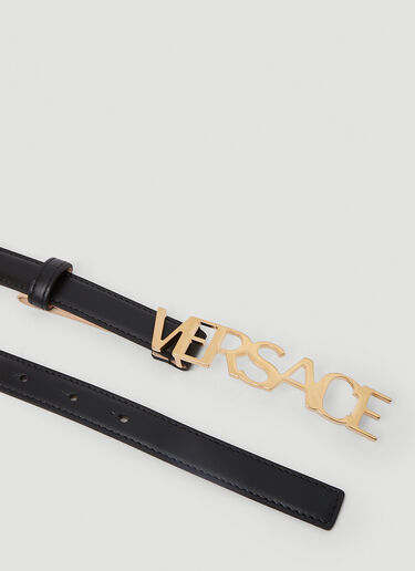 Versace ロゴプレートベルト ブラック vrs0251033