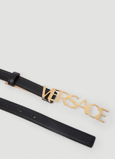 로고 플라크 벨트 Versace 로고 플라크 벨트 블랙 vrs0251033