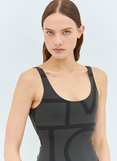 TOTEME Monogram Swimsuit Black tot0259009