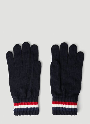Moncler Logo Patch Gloves Navy mon0150021