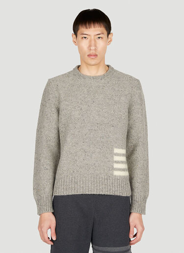 Thom Browne 4 Bar Intarsia Sweater Grey thb0151031