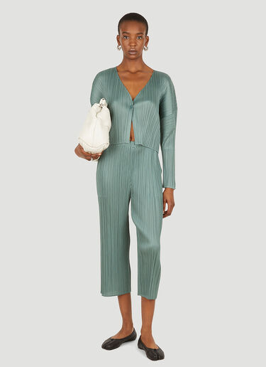 Plissé Cardigan Pleats Please Issey Miyake Plissé Cardigan Green plp0250020