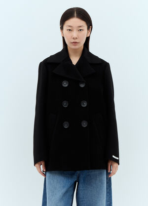Sportmax 코쿤 핏 피 코트  블랙 spx0257009