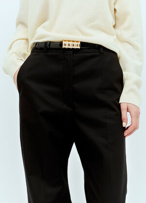 Khaite Julius Small Patent Belt Black kha0259004