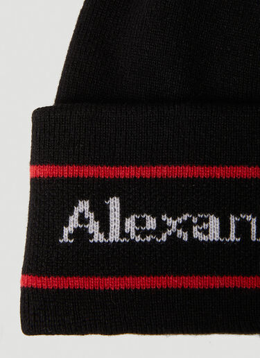 Alexander McQueen Logo Beanie Hat Black amq0151109