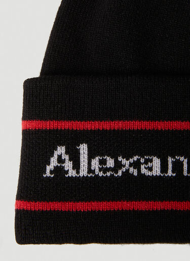 로고 비니 햇 Alexander McQueen 로고 비니 햇 블랙 amq0151109