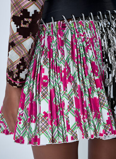 Pixel Party Mini Carabiner Skirt Chopova Lowena Pixel Party Mini Carabiner Skirt Pink cho0262003