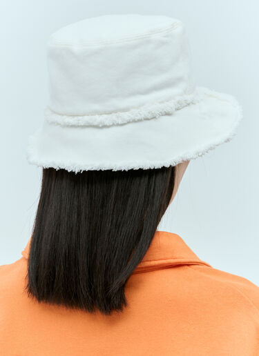 Miu Miu Denim Bucket Hat White miu0256030