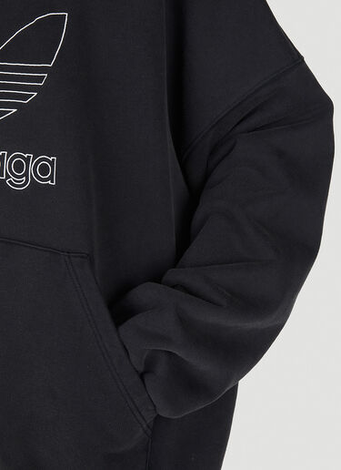Balenciaga x adidas 刺繍ロゴ フードスウェットシャツ ブラック axb0151020