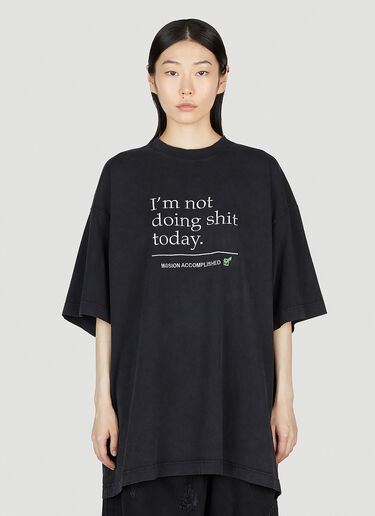 VETEMENTS 슬로건 티셔츠 블랙 vet0254021
