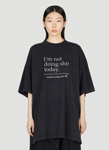 VETEMENTS Slogan T-Shirt Black vet0254021