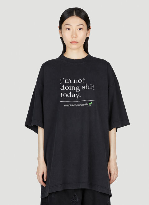 VETEMENTS Slogan T-Shirt Black vet0254010