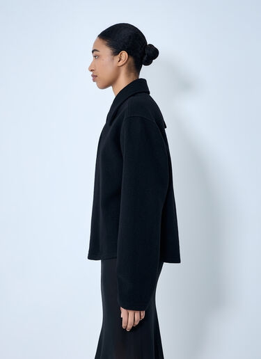 RIER Wool Blend Polo Sweater Black rrr0364001