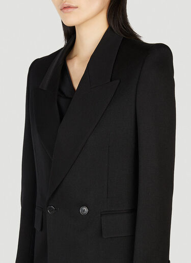 Saint Laurent Peak Lapels Blazer Black sla0251015