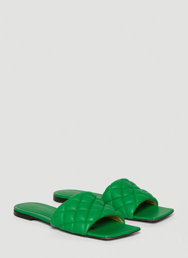 Bottega Veneta Padded Flat Sandals Green bov0248037