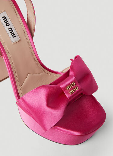 Miu Miu Bow Front Platforms Pink miu0250054