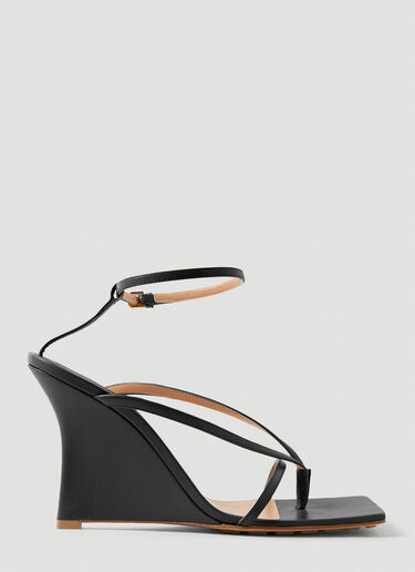 Bottega Veneta 弹力绊带坡跟凉鞋 黑色 bov0251075