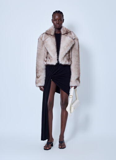 LN-CC® - Sportmax: Short Faux Fur Jacket - Brown Sportmax Short Faux Fur Jacket Brown spx0266011