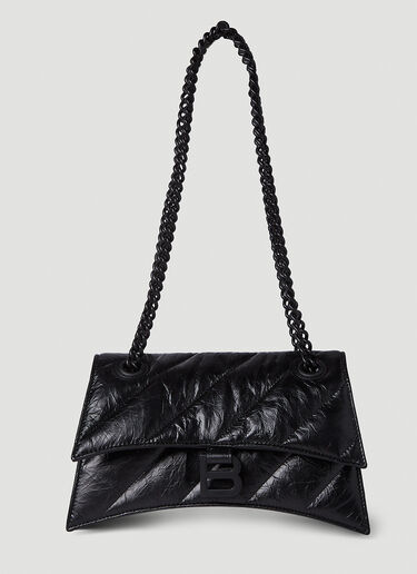 Balenciaga Crush Chain Small Shoulder Bag Black bal0250055