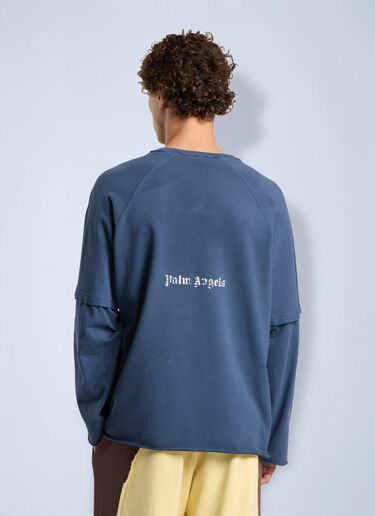 Palm Angels Cali Vibes Layered Tee L/S Blue pma0166247