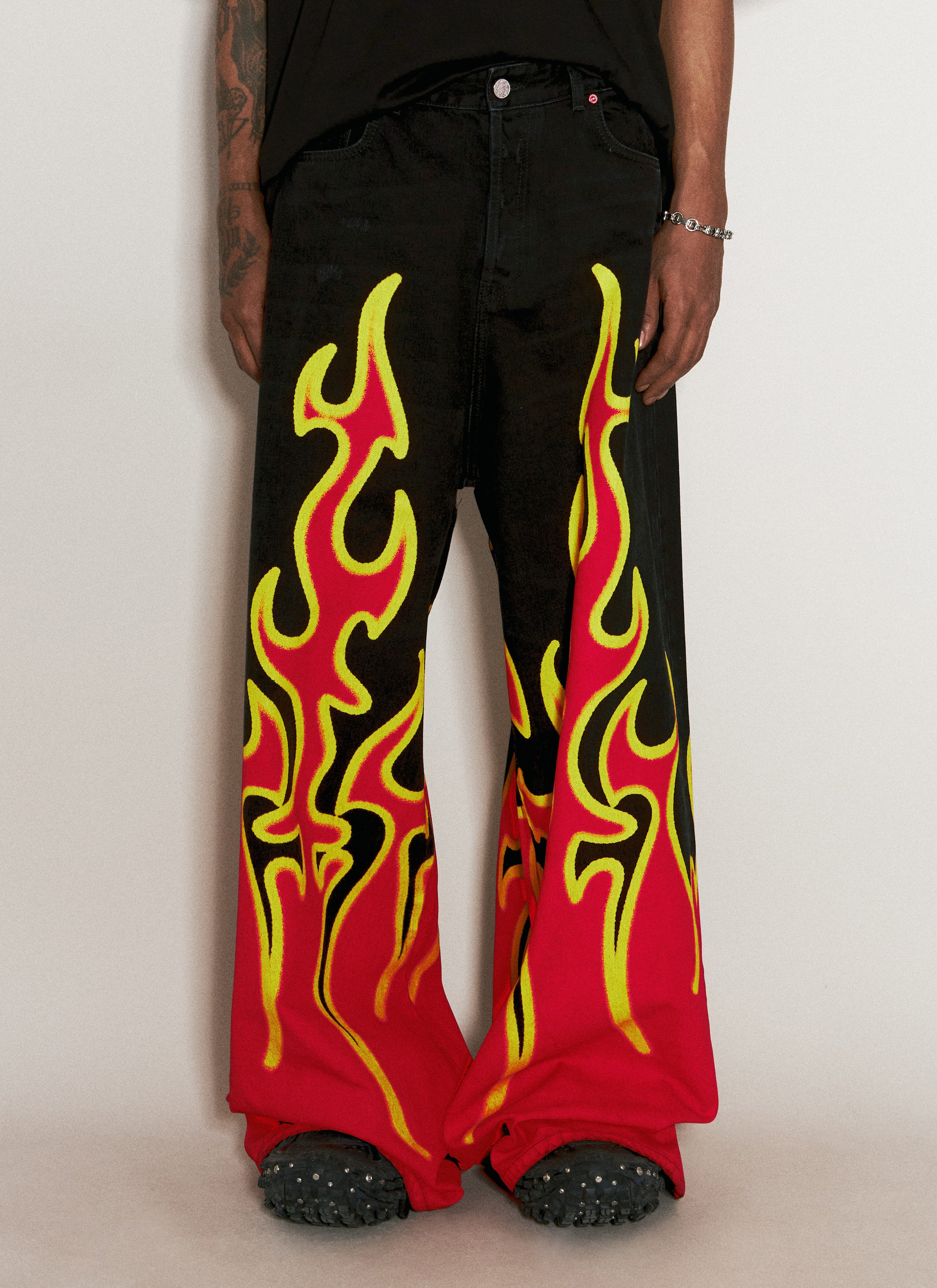 VETEMENTS Fire Big-Shape Jeans Black vet0156013