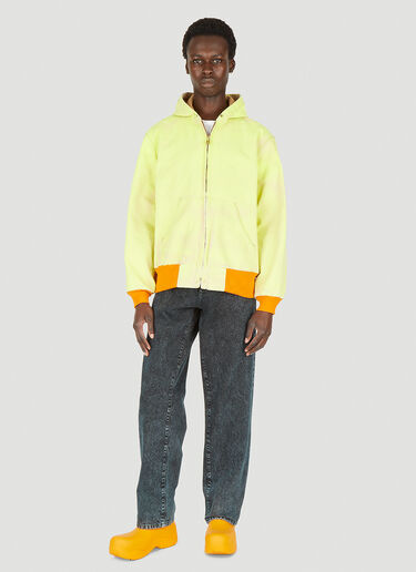 NOTSONORMAL Zip Up Hooded Sweatshirt Yellow nsm0348004