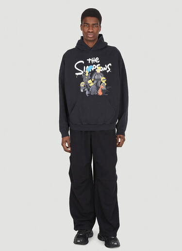 Balenciaga x The Simpsons Artwork Hooded Sweatshirt Black bal0147002