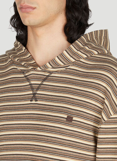 Acne Studios 스트라이프 후드 스웨트셔츠 브라운 acn0151024