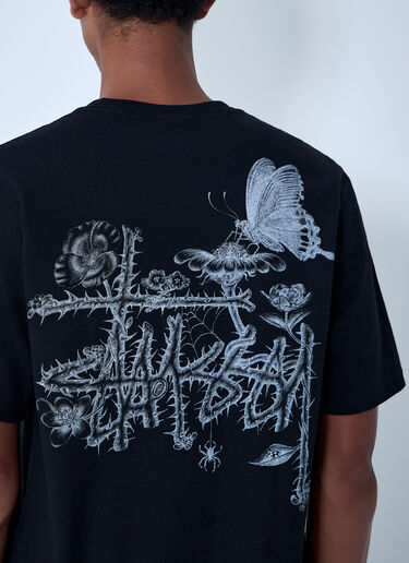 로고 모티프 티셔츠 Stüssy 로고 모티프 티셔츠 블랙 sts0161003